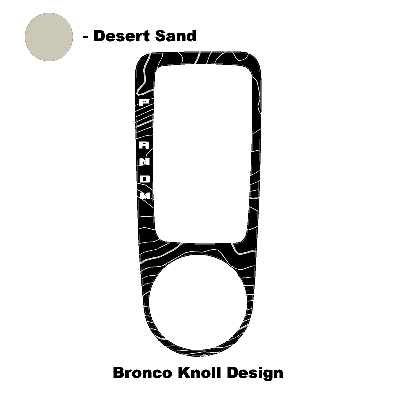 Topo Automatic Shifter Overlay (Printed Series) - 2021+ Bronco Automatic - StickerFab