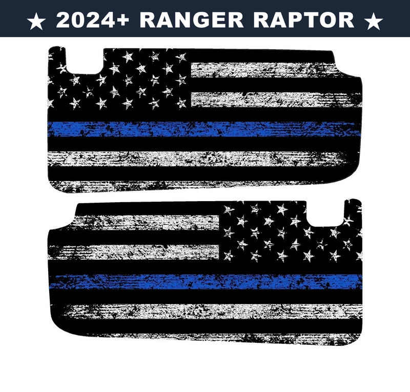 2024+ Ranger Raptor American Flag Sun Visor Overlays with Homelink ...