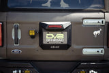 DV8 Spare Tire Delete / Rear License Relocation Bracket - 2021+ Bronco (Non Raptor) - StickerFab