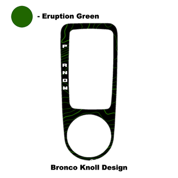 Topo Automatic Shifter Overlay (Printed Series) - 2021+ Bronco Automatic - StickerFab