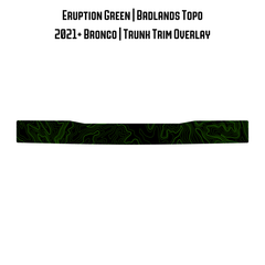 Topo Trunk Trim Overlay / Protector - 2021+ Bronco