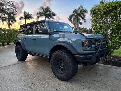 Matte Black Upper Door Line Stripes Decal For Ford Bronco 4-Door 2021-2023 (2 Pieces)