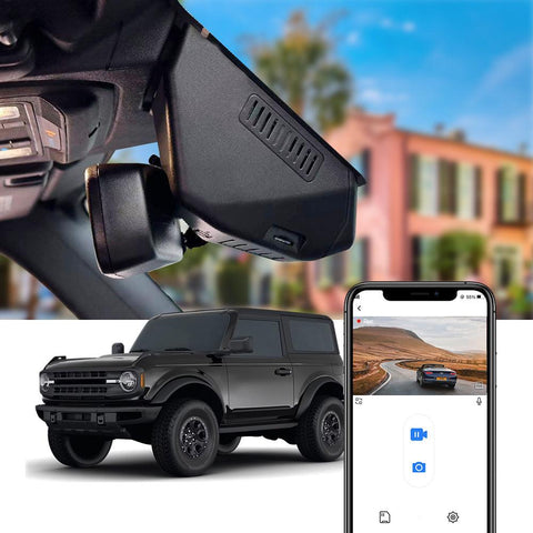 Fitcamx Integrated OE Style 4K Dashcam- 2021+ Bronco (Mid, High, or Lux Package) - StickerFab