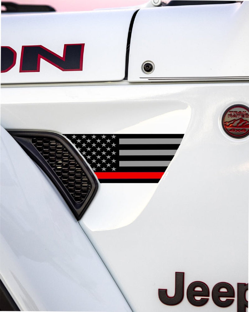American Flag Fender Vent Decal Set - 2018+ Wrangler JL / Gladiator JT
