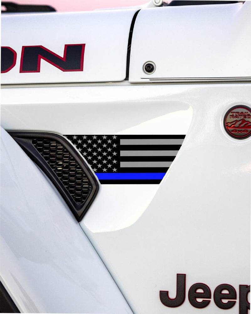 American Flag Fender Vent Decal Set - 2018+ Wrangler JL / Gladiator JT