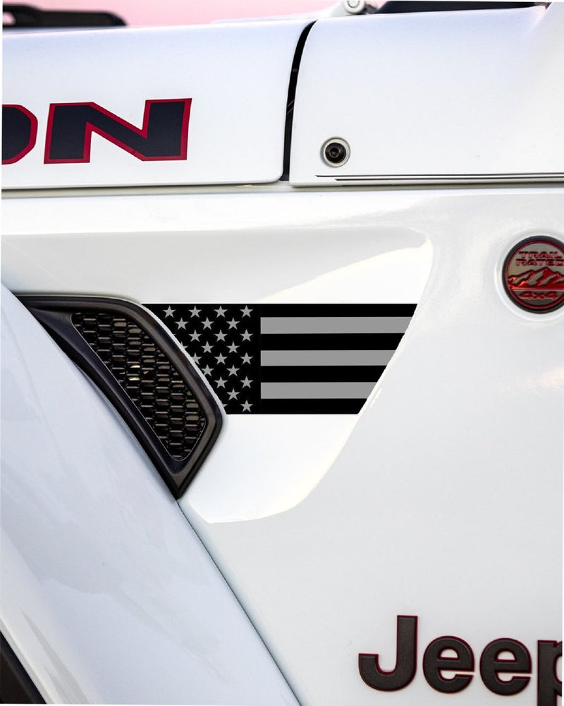 American Flag Fender Vent Decal Set - 2018+ Wrangler JL / Gladiator JT