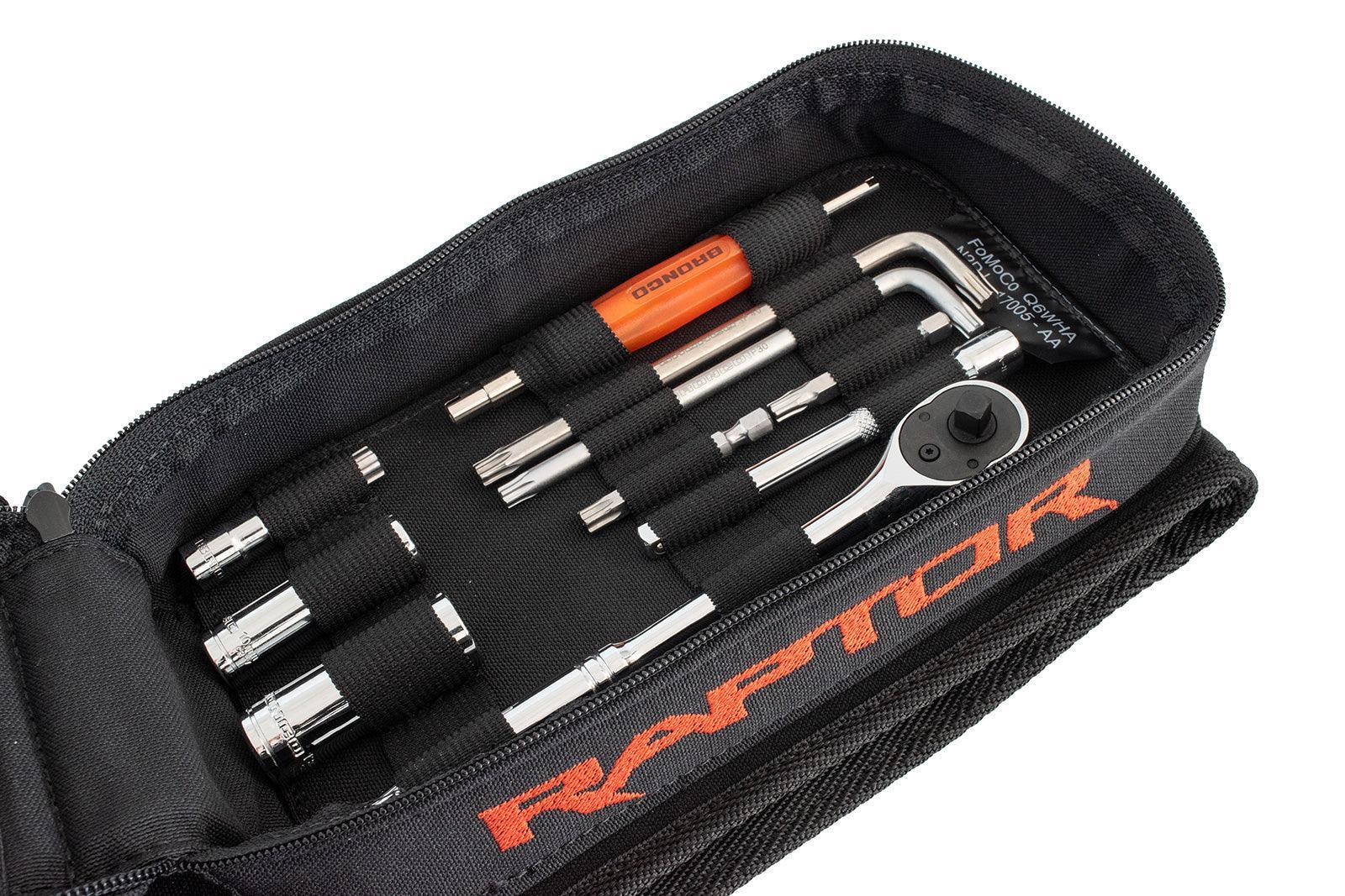 Ford Raptor Rugged Tool Box 2021+ Bronco Ford Bronco Raptor OEM Tool Kit | StickerFab