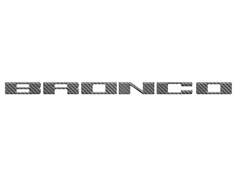 Ford Bronco Tufskinz Carbon Fiber Grille Lettering - 2021+ Bronco - StickerFab