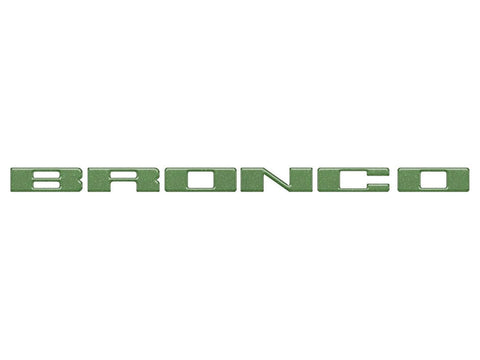 Ford Bronco Tufskinz Eruption Green Grille Lettering - 2021+ Bronco - StickerFab
