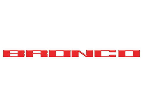 Ford Bronco Tufskinz Race Red Grille Lettering - 2021+ Bronco - StickerFab