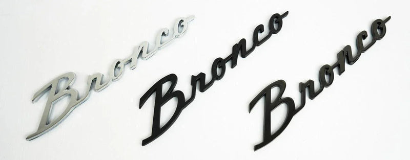 2021+ Ford Bronco Cursive Script Metal Emblems (Modified) - Install Kit ...