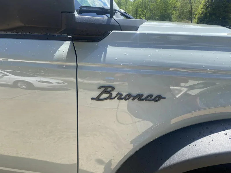 2021+ Ford Bronco Cursive Script Metal Emblems (Modified) - Install Kit ...