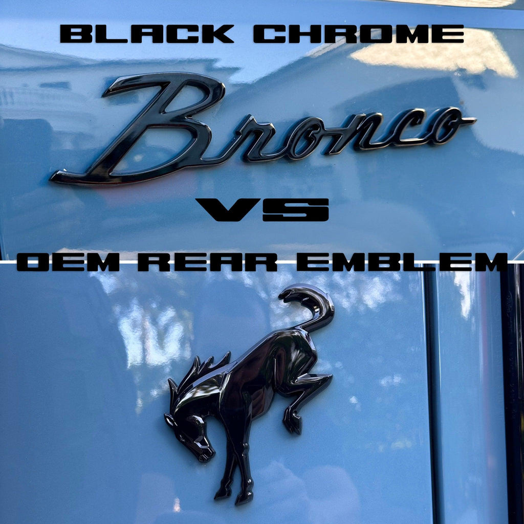2021+ Ford Bronco Cursive Script Metal Emblems (Modified) – StickerFab