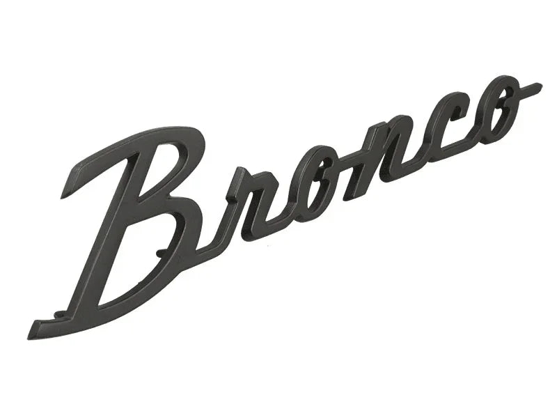 2021+ Ford Bronco Cursive Script Metal Emblems (Modified) | StickerFab
