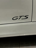 "GTS" Door Vinyl Logo Emblems for Porsche Vehicles (Boxter, Cayman, 911, Macan, Cayenne, Panamera) - StickerFab