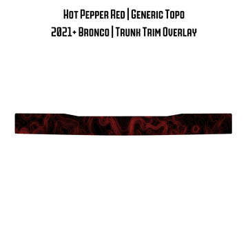 Topo Trunk Trim Overlay / Protector - 2021+ Bronco