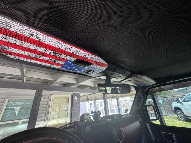 Freedom Series Sun Visor Overlays (Printed Series) - 2018+ Jeep Wrangler JL / Jeep Gladiator JT