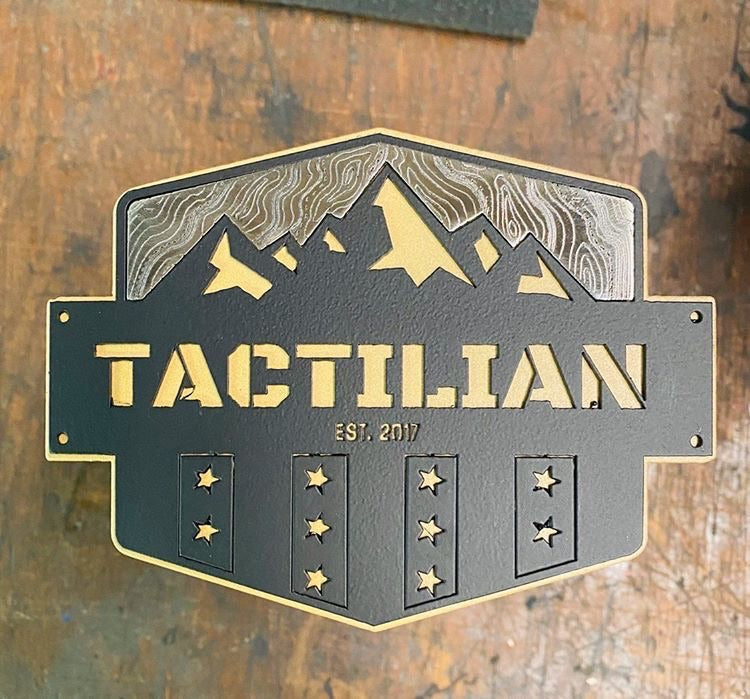 Tactilian Trailer Hitch Cover with Mountain Design