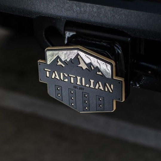 Tactilian Trailer Hitch Cover with Mountain Design