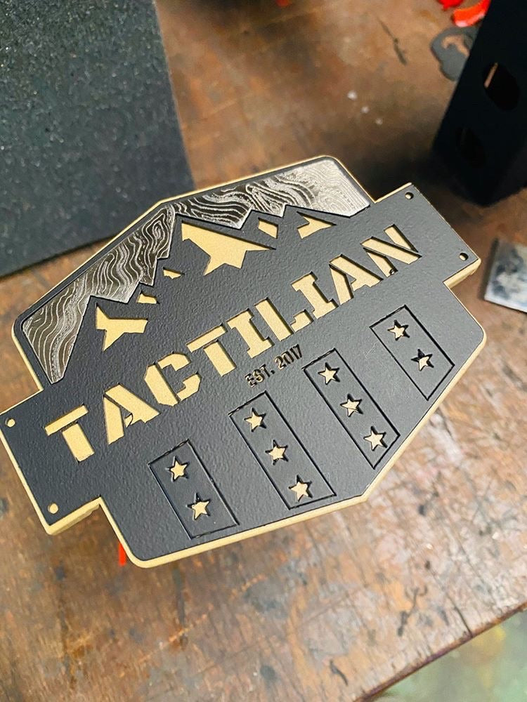 Tactilian Trailer Hitch Cover with Mountain Design