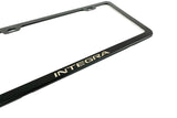 "Integra" License Plate Frame - Black, Pair - StickerFab
