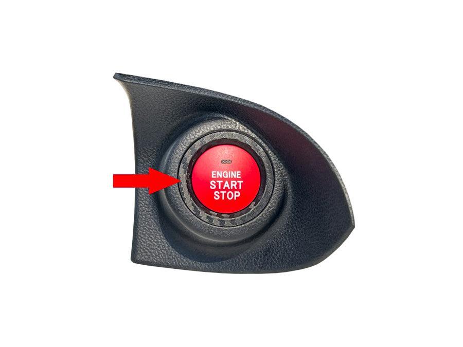 JDM Style Push to Start 3D Carbon Trim Ring Overlay - 2015-2022 Subaru WRX / STI / Most Subaru - StickerFab