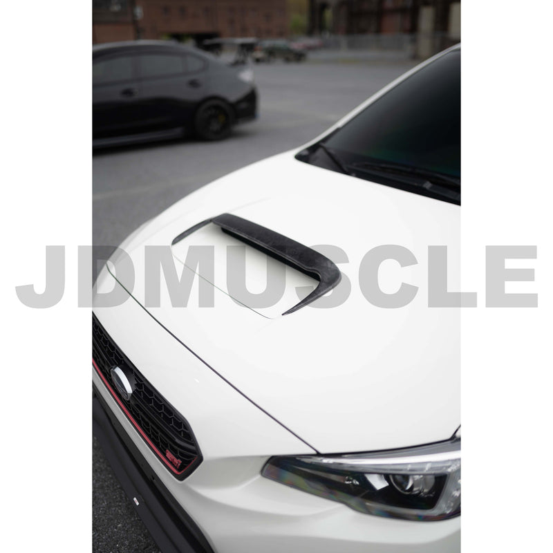 JDMuscle Forged Carbon Fiber Hood Scoop Trim Cover - 2015+WRX/STI