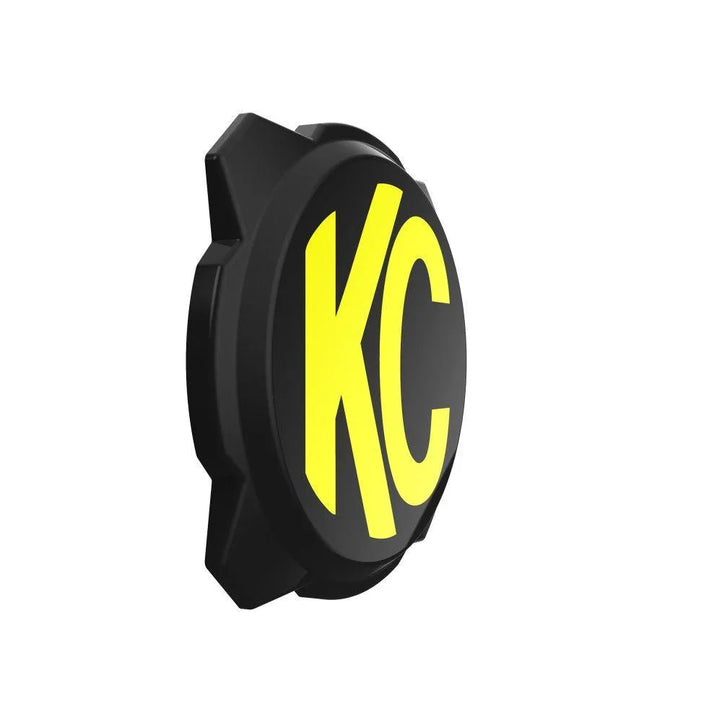 KC HiLITES Pro6 Gravity® Light Cover - Black / Yellow KC Logo - StickerFab