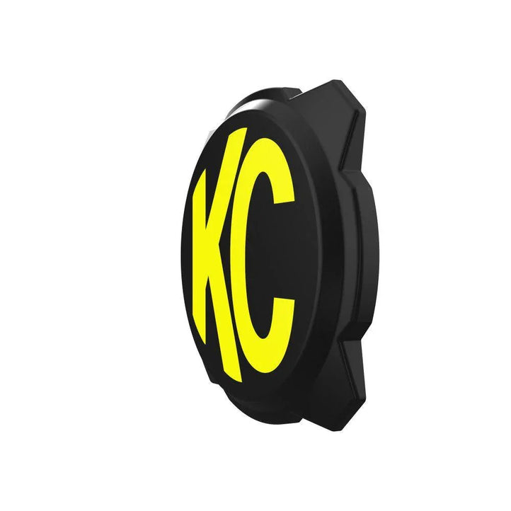 KC HiLITES Pro6 Gravity® Light Cover - Black / Yellow KC Logo - StickerFab