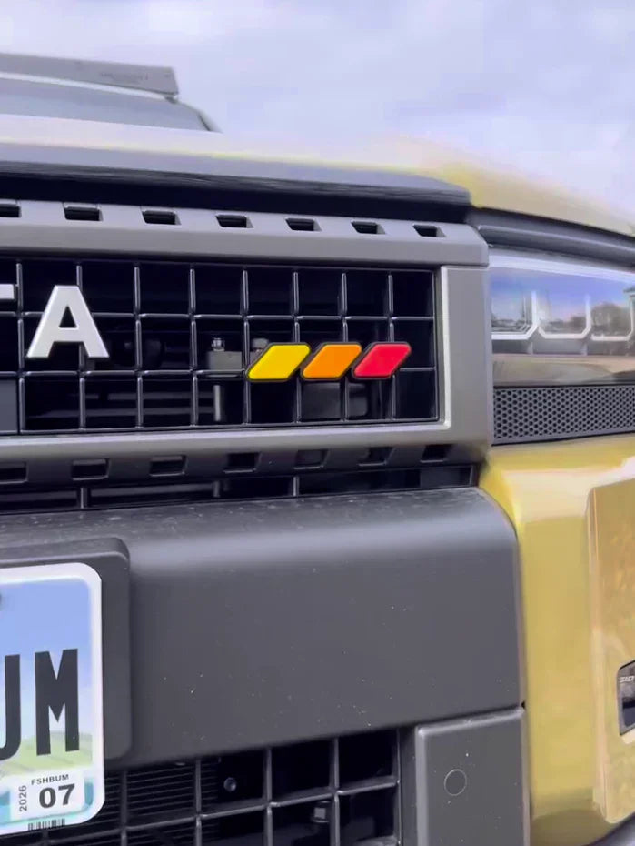 Premium Standard Tri Bar Grille Badge - 2016-2023 Tacoma / 2024+ Land Cruiser