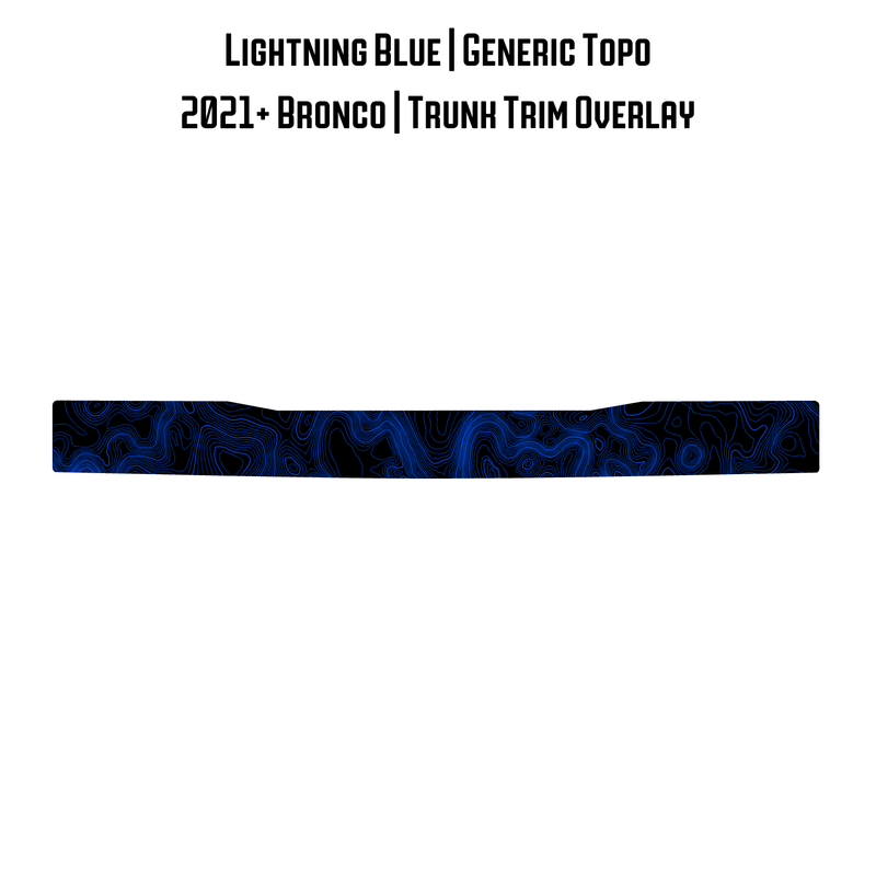 Topo Trunk Trim Overlay / Protector - 2021+ Bronco