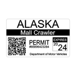 Mall Crawler Permit Sticker 3.5" - All States - StickerFab