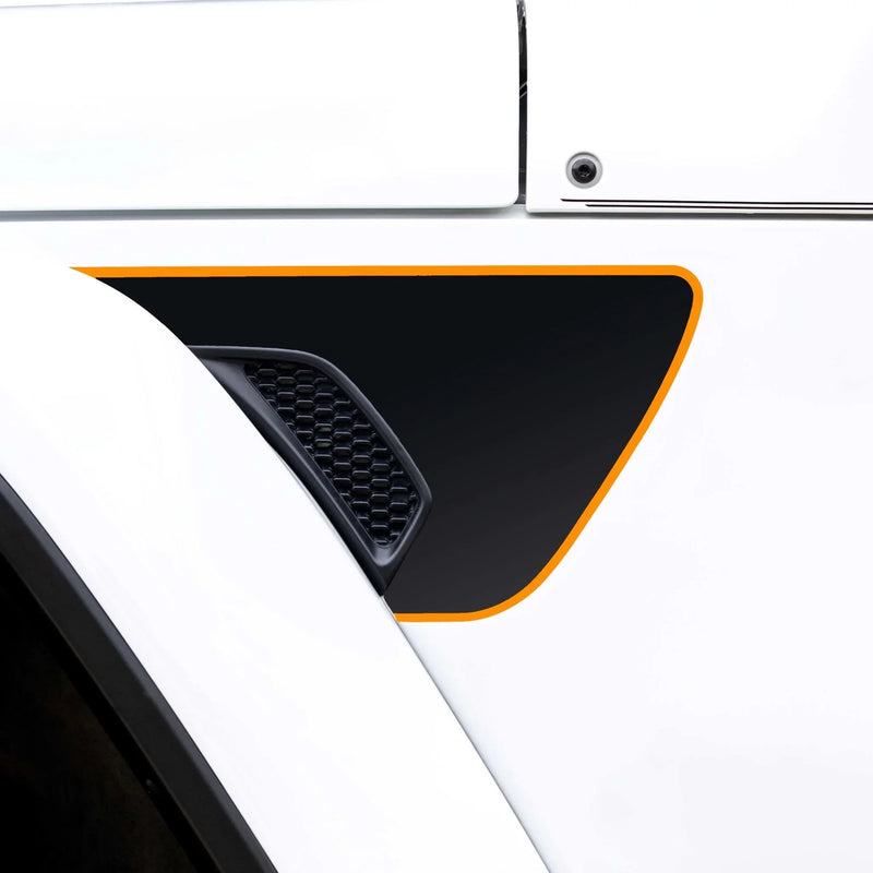 Premium Matte Black Fender Vent Decal Set - 2018+ Wrangler / Gladiator