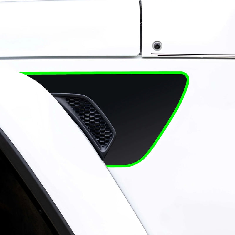 Premium Matte Black Fender Vent Decal Set - 2018+ Wrangler / Gladiator