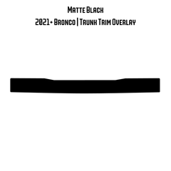 Topo Trunk Trim Overlay / Protector - 2021+ Bronco