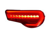OLM OE Plus Linear Style Sequential Tail Light Overlays (Dark, Light, Red, or Yellow) - 2017-2021 Toyota 86 / Subaru BRZ - StickerFab