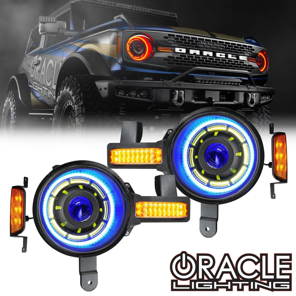 2021+ Bronco Oracle Oculus RGB Bi-LED Projector Headlights | StickerFab