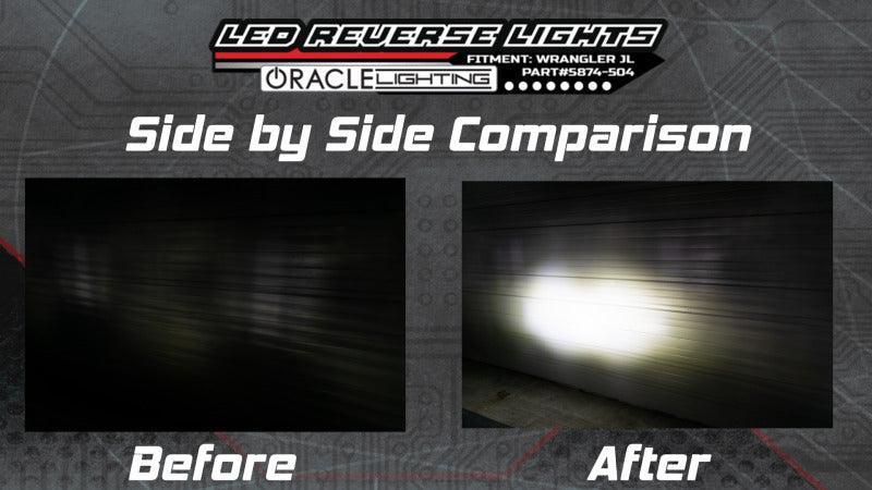 6000 Reverse Light 2018+ Wrangler JL Oracle Rear Bumper LED Reverse Lights 6000K | StickerFab