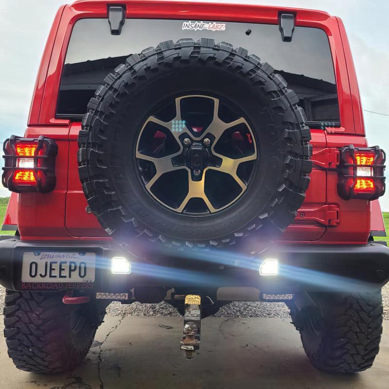 6000 Reverse Light 2018+ Wrangler JL Oracle Rear Bumper LED Reverse Lights 6000K | StickerFab