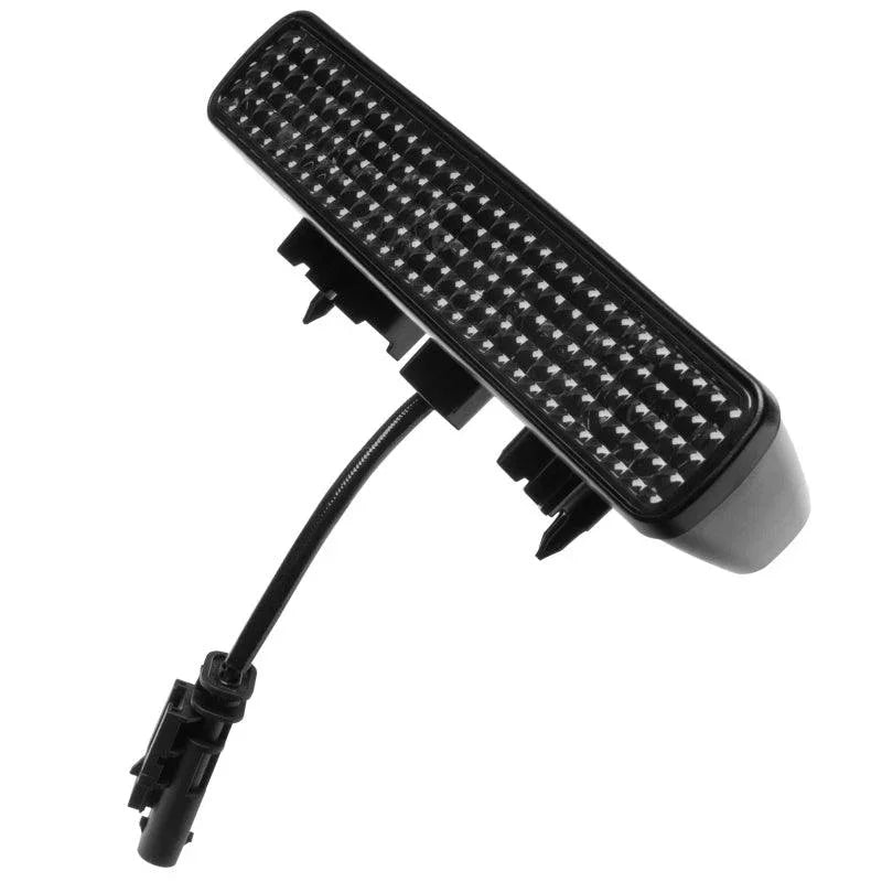 FULL LED Red Strip Rear Third Brake Light For 18-24 Jeep Wrangler JL, Clear Lens Chrome Housing