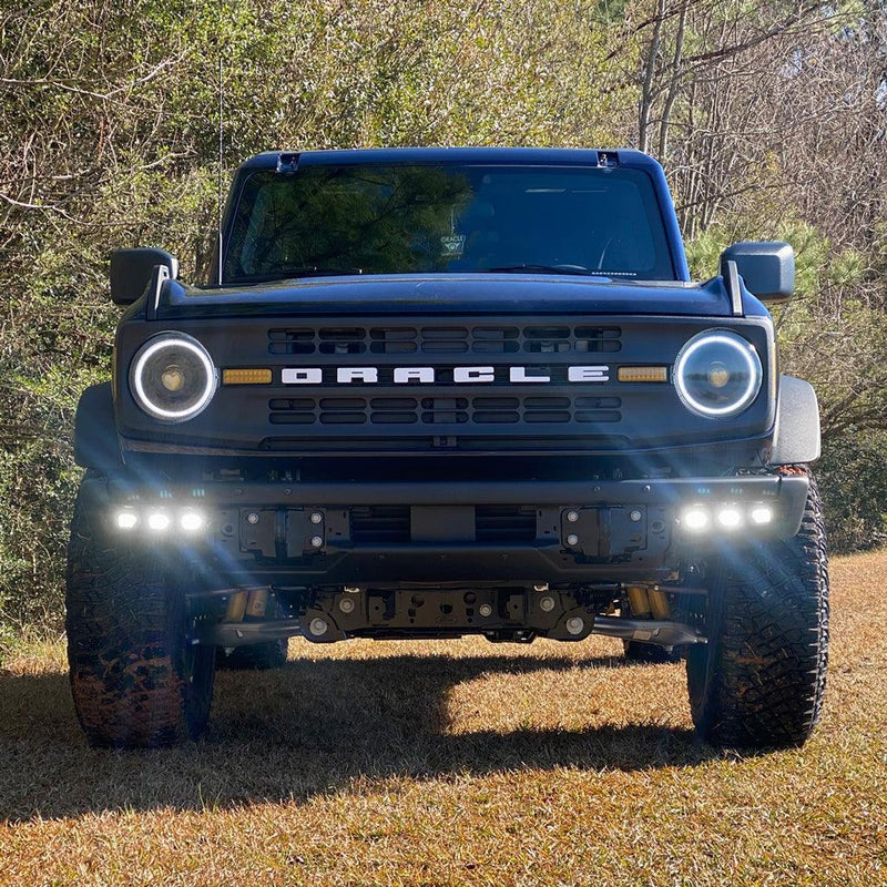 Oracle Triple LED Fog Light Kit for HD OEM Modular Steel Bumper - 2021+ Bronco - StickerFab