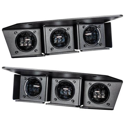 Oracle Triple LED Fog Light Kit for HD OEM Modular Steel Bumper - 2021+ Bronco - StickerFab