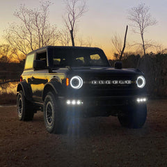Oracle Triple LED Fog Light Kit for HD OEM Modular Steel Bumper - 2021+ Bronco - StickerFab