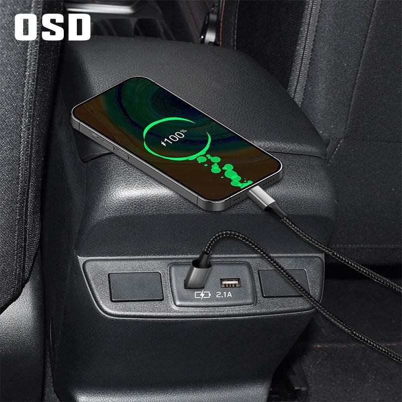 OSD Rear Seat Dual USB Ports fits 2022+ WRX Base StickerFab