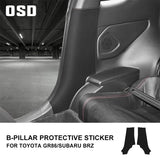 OSD Suede Seatbelt Panel Protector Overlays fits 2022+ BRZ / GR86