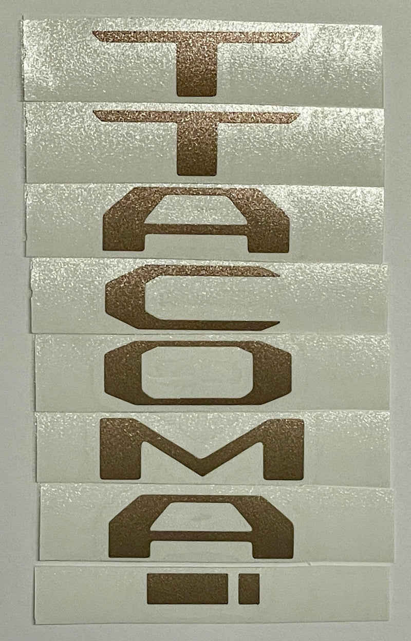 TVD "TACOMA" Decal Letter Overlays (Cast Series) - 2024+ Tacoma