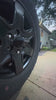 SprayOnyx rear camera sprayer clearing a muddy Bronco rear camera view