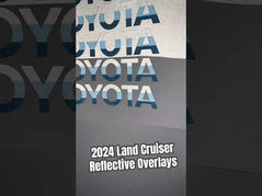 TOYOTA Emergency Reflective Rear Tailgate Emblem Overlays - 2024+ Land Cruiser
