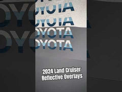 TOYOTA Emergency Reflective Rear Tailgate Emblem Overlays - 2024+ Land Cruiser