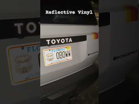 TOYOTA Emergency Reflective Rear Tailgate Emblem Overlays - 2024+ Land Cruiser